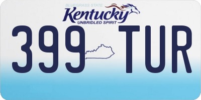 KY license plate 399TUR