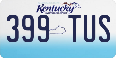 KY license plate 399TUS
