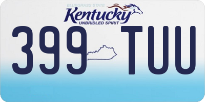 KY license plate 399TUU