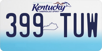 KY license plate 399TUW
