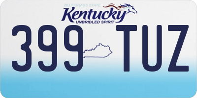 KY license plate 399TUZ