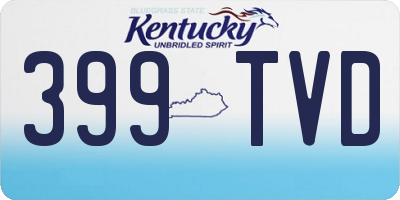 KY license plate 399TVD