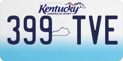 KY license plate 399TVE