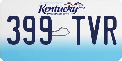 KY license plate 399TVR