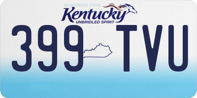 KY license plate 399TVU