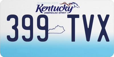 KY license plate 399TVX