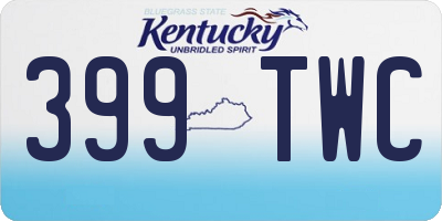 KY license plate 399TWC