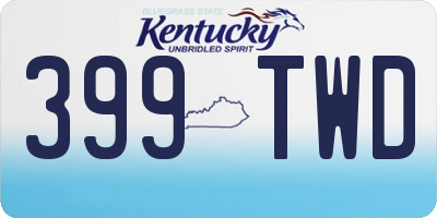 KY license plate 399TWD