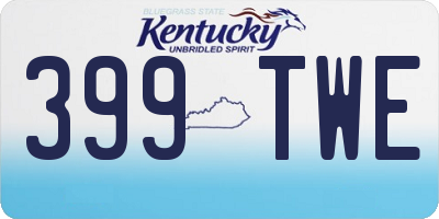 KY license plate 399TWE