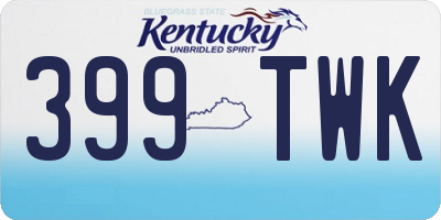 KY license plate 399TWK