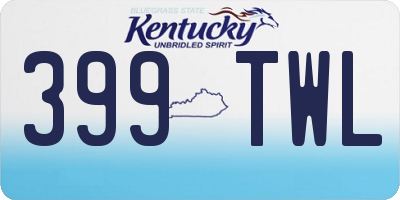 KY license plate 399TWL