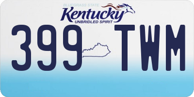 KY license plate 399TWM