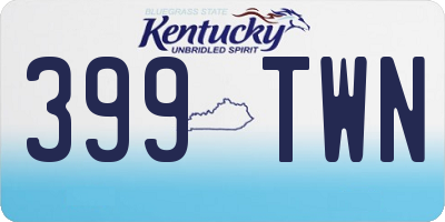 KY license plate 399TWN