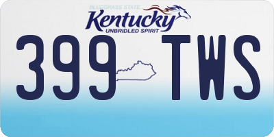 KY license plate 399TWS