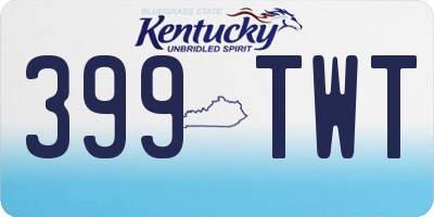 KY license plate 399TWT