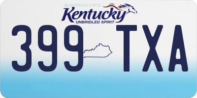 KY license plate 399TXA