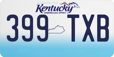 KY license plate 399TXB