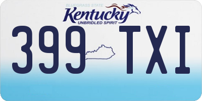 KY license plate 399TXI