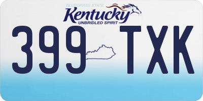 KY license plate 399TXK