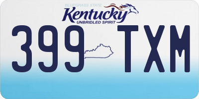 KY license plate 399TXM