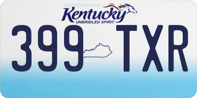 KY license plate 399TXR