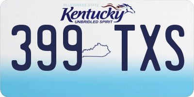 KY license plate 399TXS