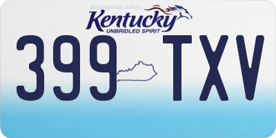 KY license plate 399TXV