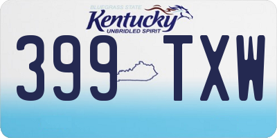 KY license plate 399TXW