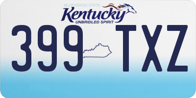 KY license plate 399TXZ