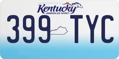 KY license plate 399TYC