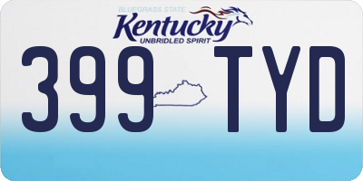 KY license plate 399TYD