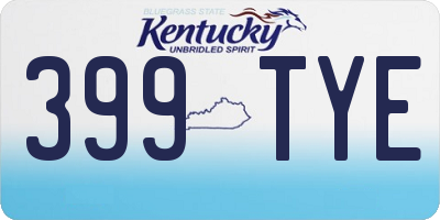 KY license plate 399TYE