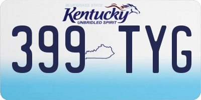 KY license plate 399TYG