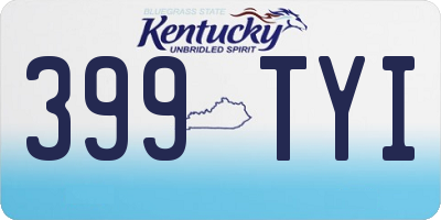 KY license plate 399TYI