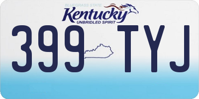 KY license plate 399TYJ