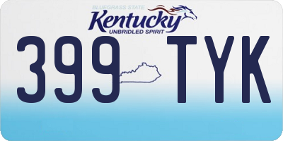 KY license plate 399TYK