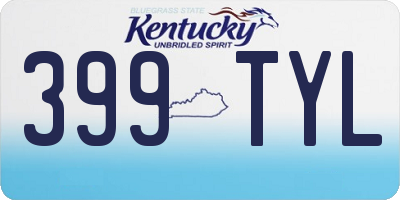 KY license plate 399TYL