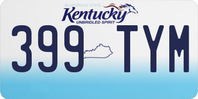 KY license plate 399TYM