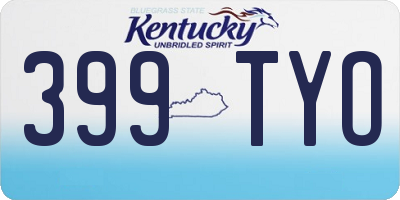 KY license plate 399TYO