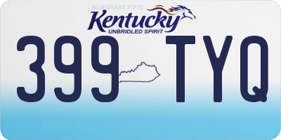 KY license plate 399TYQ