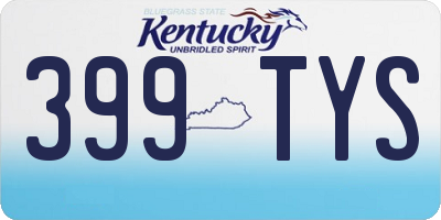KY license plate 399TYS