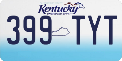 KY license plate 399TYT