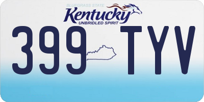 KY license plate 399TYV