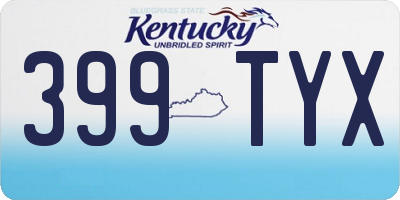 KY license plate 399TYX