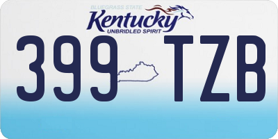 KY license plate 399TZB