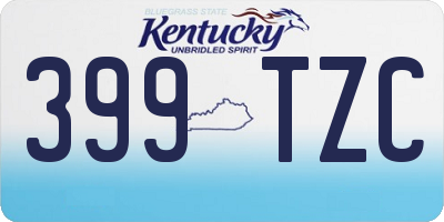 KY license plate 399TZC