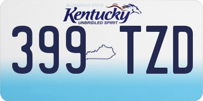 KY license plate 399TZD