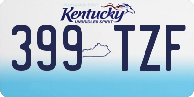 KY license plate 399TZF