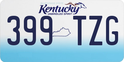 KY license plate 399TZG
