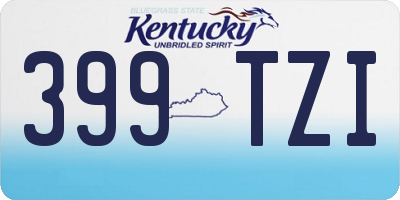 KY license plate 399TZI